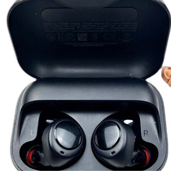 Amazon Echo TY0929R Bluetooth Ear Buds Black WORKS - Picture 1 of 3